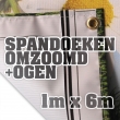 Spandoeken (omzoomd+oog) 1m x 6m